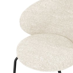 SILLA TAPIZADA EN POLIÉSTER LISBET PARA COMEDOR ESTILO CONTEMPORÁNEO
