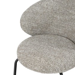 SILLA TAPIZADA EN POLIÉSTER LISBET PARA COMEDOR ESTILO CONTEMPORÁNEO