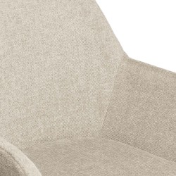 SILLA TAPIZADA EN POLIÉSTER Y NYLON CON PATAS BEIGE ISABELLA PARA COMEDOR ESTILO MINIMALISTA