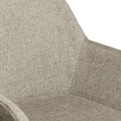 SILLA TAPIZADA EN POLIÉSTER Y NYLON CON PATAS BEIGE ISABELLA PARA COMEDOR ESTILO MINIMALISTA