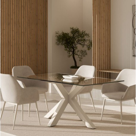 MESA DEMI DE CRISTAL TEMPLADO