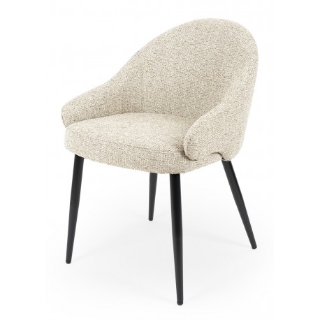 SILLA TAPIZADA EN POLIÉSTER MIRA CON BRAZOS PARA COMEDOR ESTILO MODERNO