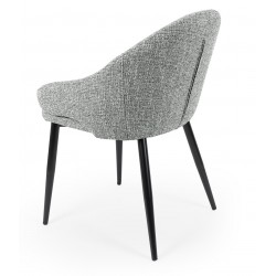 SILLA TAPIZADA EN POLIÉSTER MIRA CON BRAZOS PARA COMEDOR ESTILO MODERNO