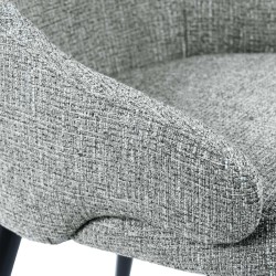 SILLA TAPIZADA EN POLIÉSTER MIRA CON BRAZOS PARA COMEDOR ESTILO MODERNO