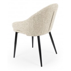 SILLA TAPIZADA EN POLIÉSTER MIRA CON BRAZOS PARA COMEDOR ESTILO MODERNO