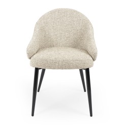 SILLA TAPIZADA EN POLIÉSTER MIRA CON BRAZOS PARA COMEDOR ESTILO MODERNO