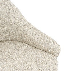 SILLA TAPIZADA EN POLIÉSTER MIRA CON BRAZOS PARA COMEDOR ESTILO MODERNO