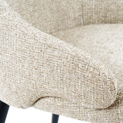 SILLA TAPIZADA EN POLIÉSTER MIRA CON BRAZOS PARA COMEDOR ESTILO MODERNO