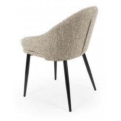 SILLA TAPIZADA EN POLIÉSTER MIRA CON BRAZOS PARA COMEDOR ESTILO MODERNO