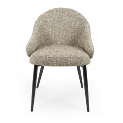 SILLA TAPIZADA EN POLIÉSTER MIRA CON BRAZOS PARA COMEDOR ESTILO MODERNO