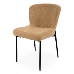 SILLA TAPIZADA EN POLIÉSTER ANTIMANCHAS ZOEY PARA COMEDOR ESTILO MODERNO