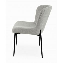 SILLA TAPIZADA EN POLIÉSTER ANTIMANCHAS ZOEY PARA COMEDOR ESTILO MODERNO