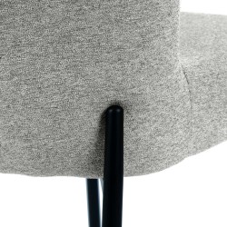 SILLA TAPIZADA EN POLIÉSTER ANTIMANCHAS ZOEY PARA COMEDOR ESTILO MODERNO