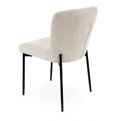 SILLA TAPIZADA EN POLIÉSTER ANTIMANCHAS ZOEY PARA COMEDOR ESTILO MODERNO