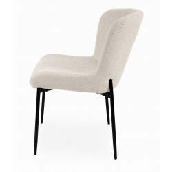 SILLA TAPIZADA EN POLIÉSTER ANTIMANCHAS ZOEY PARA COMEDOR ESTILO MODERNO