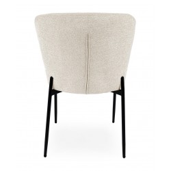 SILLA TAPIZADA EN POLIÉSTER ANTIMANCHAS ZOEY PARA COMEDOR ESTILO MODERNO