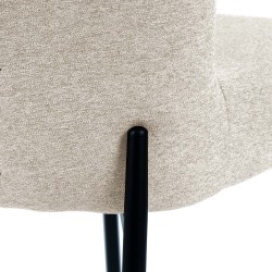 SILLA TAPIZADA EN POLIÉSTER ANTIMANCHAS ZOEY PARA COMEDOR ESTILO MODERNO