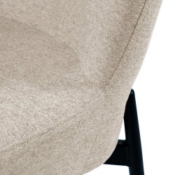 SILLA TAPIZADA EN POLIÉSTER ANTIMANCHAS ZOEY PARA COMEDOR ESTILO MODERNO