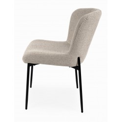 SILLA TAPIZADA EN POLIÉSTER ANTIMANCHAS ZOEY PARA COMEDOR ESTILO MODERNO