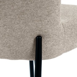 SILLA TAPIZADA EN POLIÉSTER ANTIMANCHAS ZOEY PARA COMEDOR ESTILO MODERNO