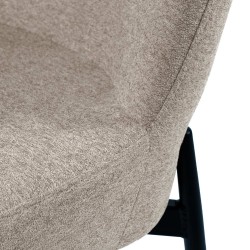 SILLA TAPIZADA EN POLIÉSTER ANTIMANCHAS ZOEY PARA COMEDOR ESTILO MODERNO