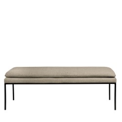 BANQUETA TAPIZADA TURIN CON PATAS DE METAL