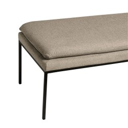 BANQUETA TAPIZADA TURIN CON PATAS DE METAL