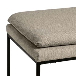BANQUETA TAPIZADA TURIN CON PATAS DE METAL