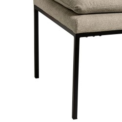 BANQUETA TAPIZADA TURIN CON PATAS DE METAL