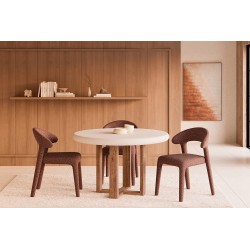 SILLA TAPIZADA EN POLIÉSTER NEIDA PARA COMEDOR ESTILO MODERNO
