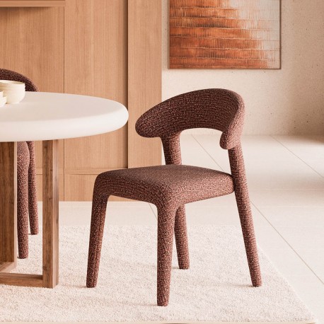 SILLA TAPIZADA EN POLIÉSTER NEIDA PARA COMEDOR ESTILO MODERNO