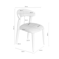 SILLA TAPIZADA EN POLIÉSTER NEIDA PARA COMEDOR ESTILO MODERNO