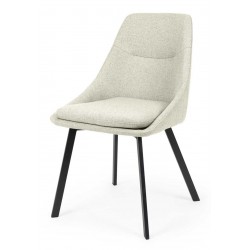 SILLA TAPIZADA EN POLIÉSTER ANTIMANCHAS TYRA PARA COMEDOR DE ESTILO MODERNO