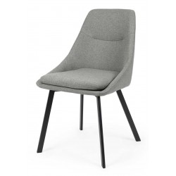 SILLA TAPIZADA EN POLIÉSTER ANTIMANCHAS TYRA PARA COMEDOR DE ESTILO MODERNO