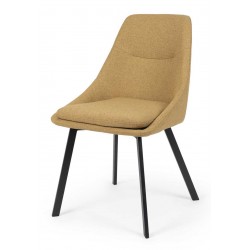 SILLA TAPIZADA EN POLIÉSTER ANTIMANCHAS TYRA PARA COMEDOR DE ESTILO MODERNO