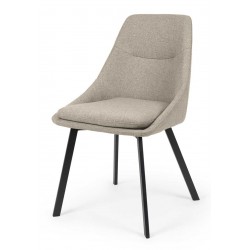 SILLA TAPIZADA EN POLIÉSTER ANTIMANCHAS TYRA PARA COMEDOR DE ESTILO MODERNO