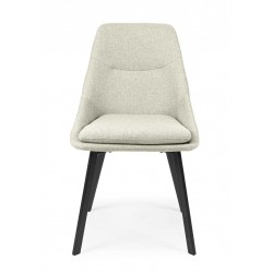 SILLA TAPIZADA EN POLIÉSTER ANTIMANCHAS TYRA PARA COMEDOR DE ESTILO MODERNO