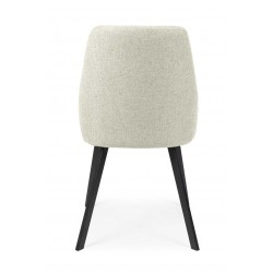 SILLA TAPIZADA EN POLIÉSTER ANTIMANCHAS TYRA PARA COMEDOR DE ESTILO MODERNO