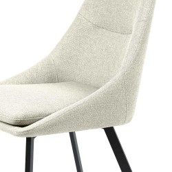 SILLA TAPIZADA EN POLIÉSTER ANTIMANCHAS TYRA PARA COMEDOR DE ESTILO MODERNO