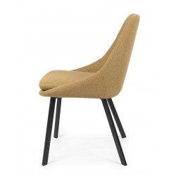 SILLA TAPIZADA EN POLIÉSTER ANTIMANCHAS TYRA PARA COMEDOR DE ESTILO MODERNO