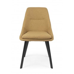 SILLA TAPIZADA EN POLIÉSTER ANTIMANCHAS TYRA PARA COMEDOR DE ESTILO MODERNO