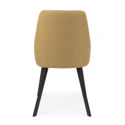 SILLA TAPIZADA EN POLIÉSTER ANTIMANCHAS TYRA PARA COMEDOR DE ESTILO MODERNO