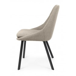 SILLA TAPIZADA EN POLIÉSTER ANTIMANCHAS TYRA PARA COMEDOR DE ESTILO MODERNO