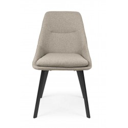 SILLA TAPIZADA EN POLIÉSTER ANTIMANCHAS TYRA PARA COMEDOR DE ESTILO MODERNO