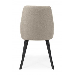 SILLA TAPIZADA EN POLIÉSTER ANTIMANCHAS TYRA PARA COMEDOR DE ESTILO MODERNO