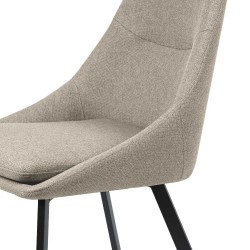 SILLA TAPIZADA EN POLIÉSTER ANTIMANCHAS TYRA PARA COMEDOR DE ESTILO MODERNO