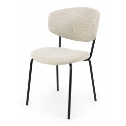 SILLA TAPIZADA EN POLIÉSTER ANTIMANCHAS VIGGA PARA COMEDOR DE ESTILO CONTEMPORÁNEO