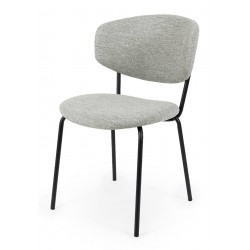 SILLA TAPIZADA EN POLIÉSTER ANTIMANCHAS VIGGA PARA COMEDOR DE ESTILO CONTEMPORÁNEO
