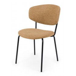 SILLA TAPIZADA EN POLIÉSTER ANTIMANCHAS VIGGA PARA COMEDOR DE ESTILO CONTEMPORÁNEO