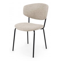 SILLA TAPIZADA EN POLIÉSTER ANTIMANCHAS VIGGA PARA COMEDOR DE ESTILO CONTEMPORÁNEO
